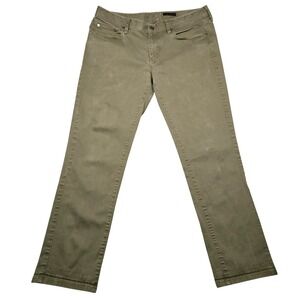 J Hilburn Jeans Mens 36x29 Olive Green Straight Leg Stretch Classic Casual Pants